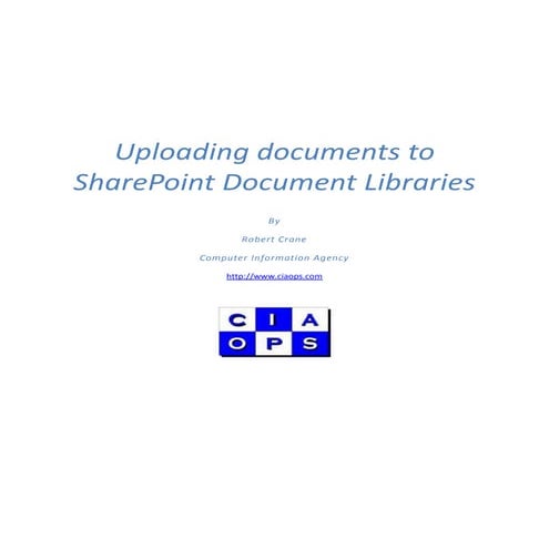Uploading Documents To Share Point Document Library