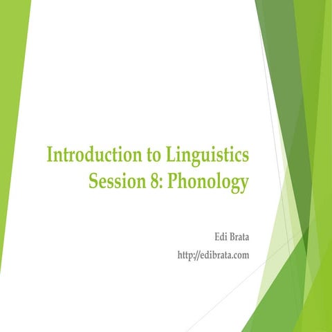 Intro. to Linguistics_8 Phonology