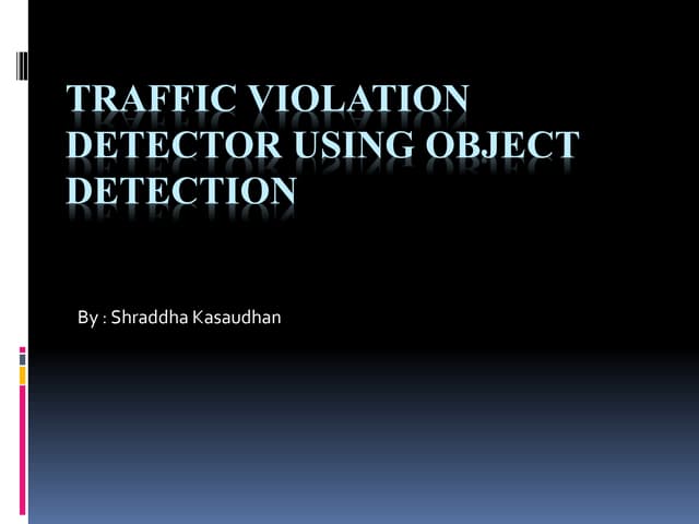Traffic Violation Detector using Object Detection