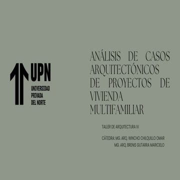 UPN Taller de Arquitectura 4 -Análisis de Casos-La Victoria Sector 28 | PDF