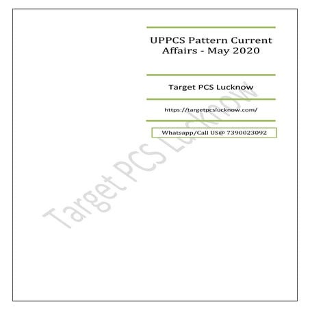 Mock Paper#1 Model Answer Sample - UPPSC/UPPCS Mains Test Series | PDF