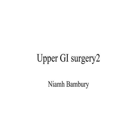 Upper GI Bleeding (Liver and Spleen) Bambury