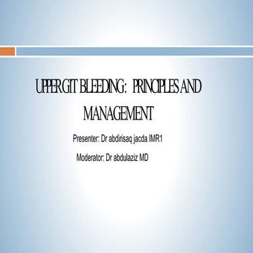 gastrointestinal bleeding ( GI Bleed) | PPTX
