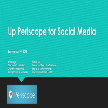 Up Periscope for Social Media 
