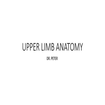 UPPER LIMB ANATOMY 1.pptx summarized notes | PPTX