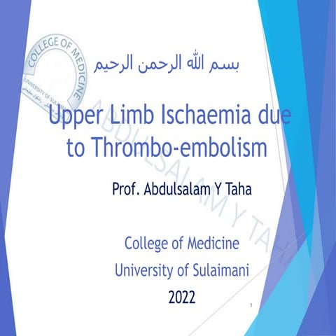 Upper Limb Ischaemia due to Thrombo-embolism.pdf