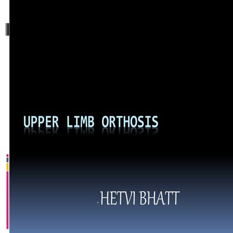 Upper limb orthosis
