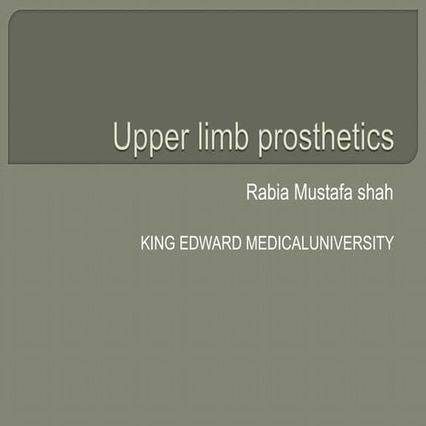 Upper limb prosthesis 