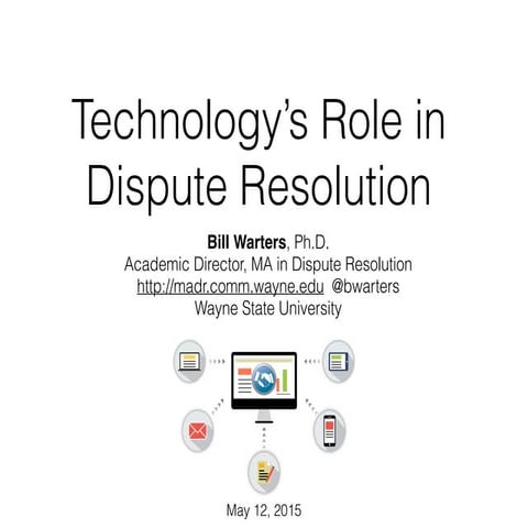 Technology and Dispute Resolution in Urban Contexts