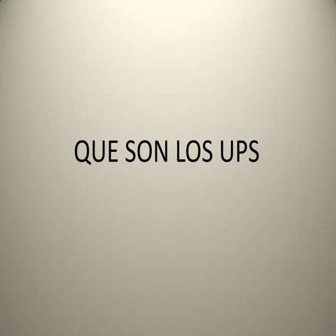 Principio de funcionamiento de las Ups