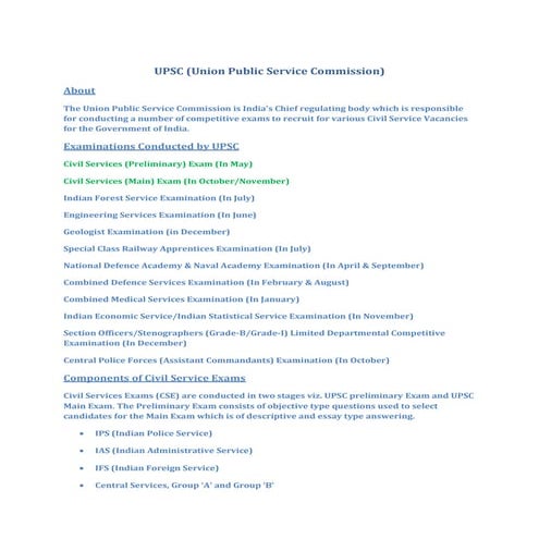 An overview of the UPSC and the Civil Service Examinations