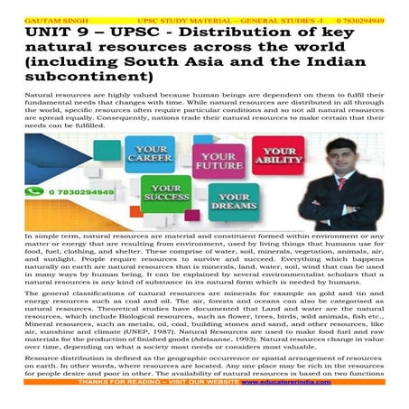 Upsc   distribution of key natural resources across the world (including sout...
