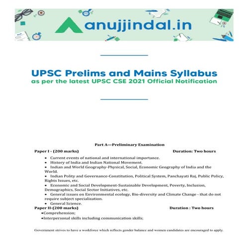 UPSC SYLLABUS