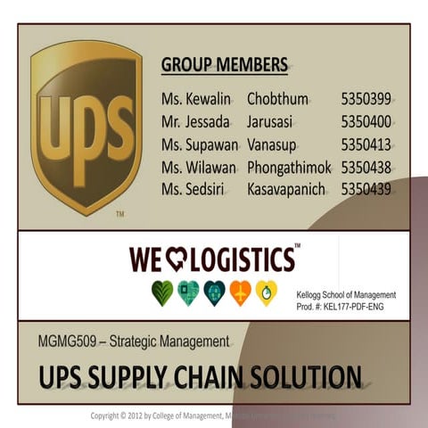 UPS SCS Case Study