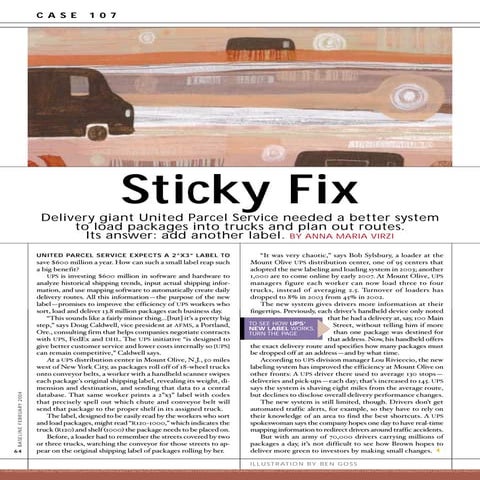 UPS case study   Baseline magazine (2004)