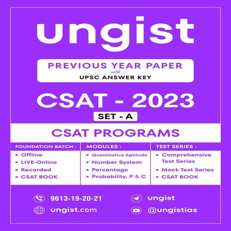 UPSC CSAT 2023 Question Paper with Answer Key.pdf