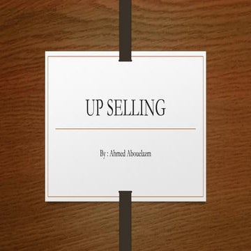 Upselling 