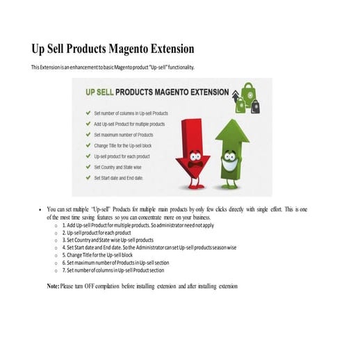 Up sell products magento extension