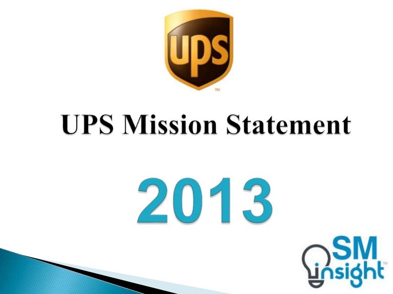 UPS mission statement