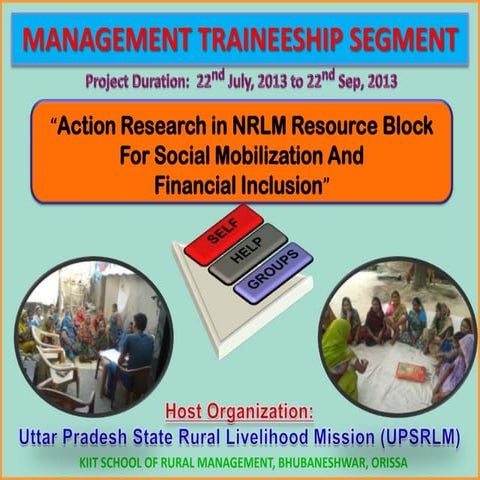UTTAR PRADESH STATE RURAL LIVELIHOOD MISSION | PPTX