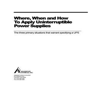 Scenarios for Specifying an Uninter...