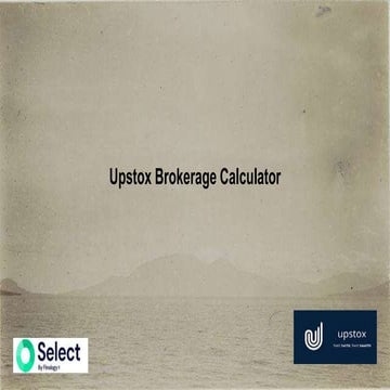 Upstox Brokerage Calculator PPTX