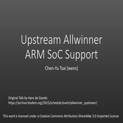 Upstream Allwinner ARM SoC (sunxi) Support