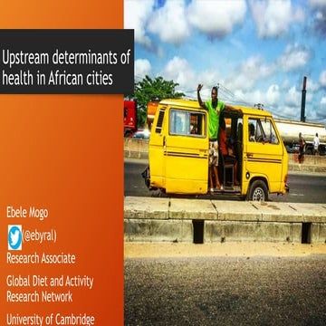 Upstream determinants of health in African cities