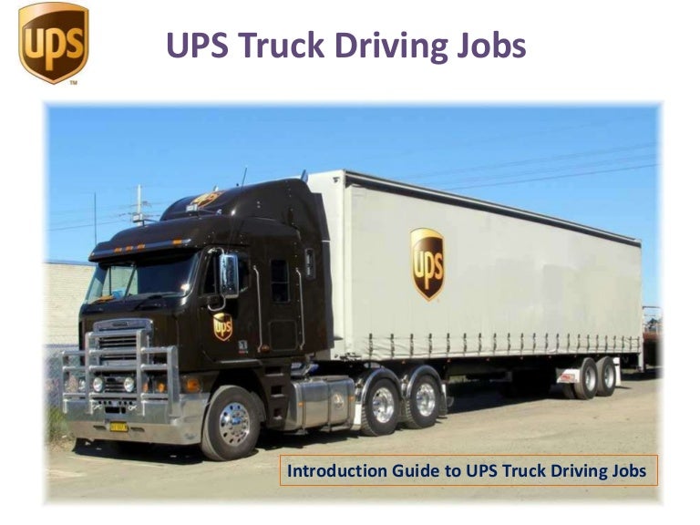 Ups truck driving jobs