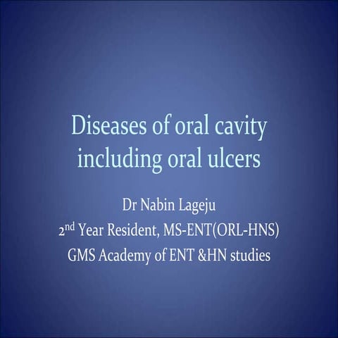 Oral_cavity_ulcers in otolaryngology .ppt