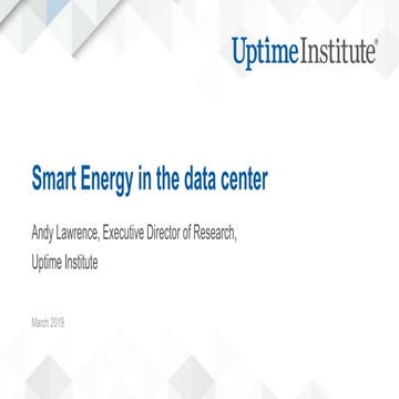 Smart Energy in the Data Center