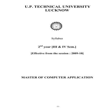 Uptu study scheme_mca1