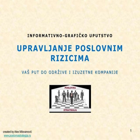 Uputstvo za upravljanje poslovnim rizicima | PPTX