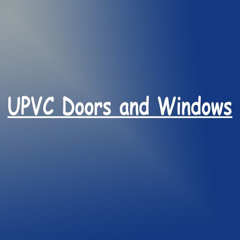 Upvc Doors and Windows
