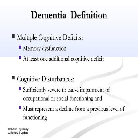 Dementia 