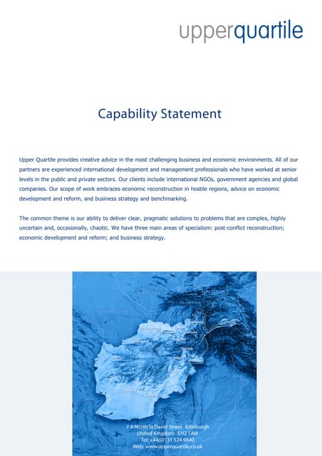 Capability Statement Afghanistan July 2010