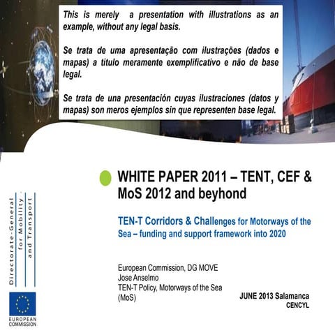 TEN-T Corridors & Challenges for Motorways of the  Sea – funding and support ...