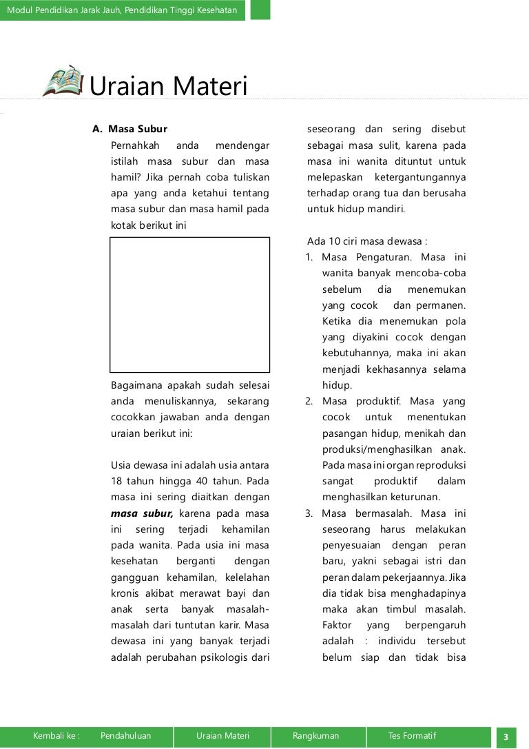 Masa Subur dan Masa Hamil