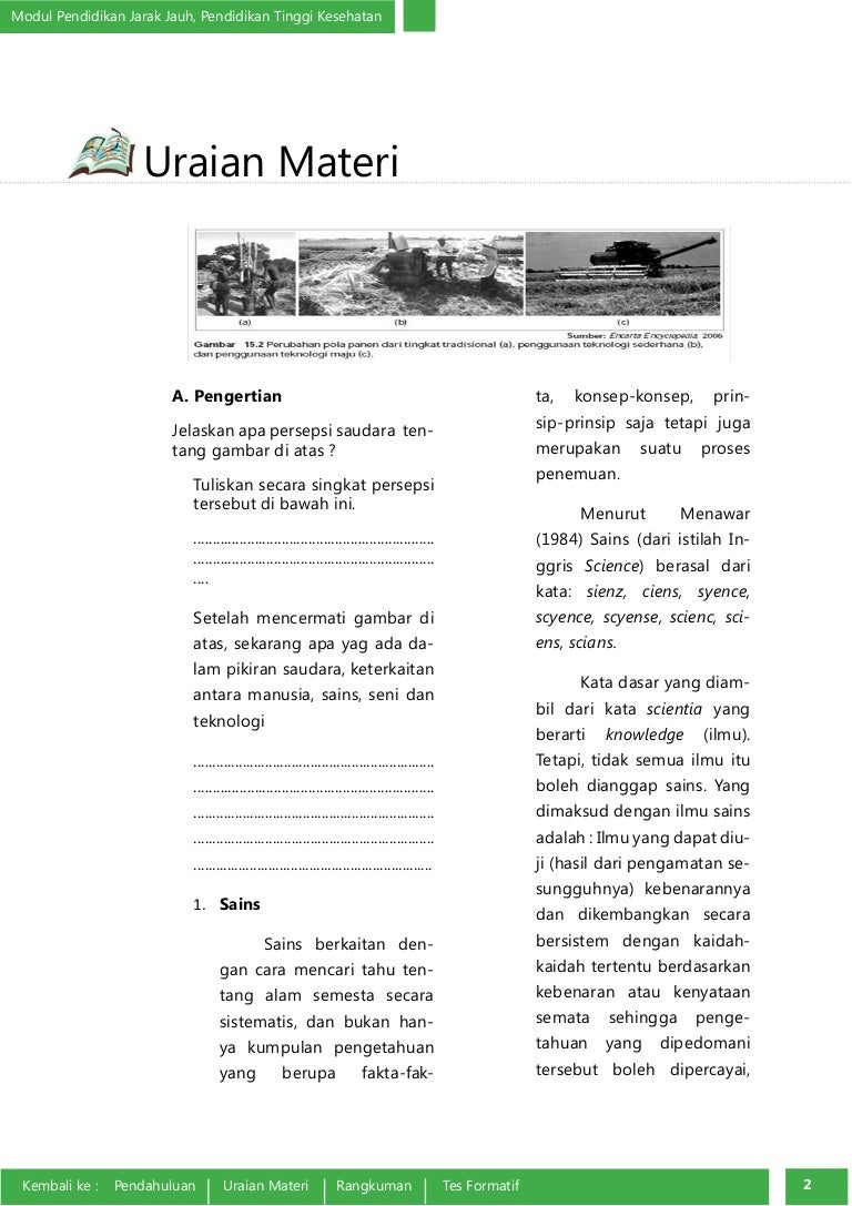 Manusia Sains Dan Teknologi