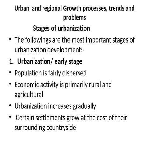 Urbanization Process | PPTX