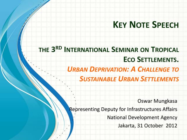 Urban Slum Improvements in Developing Countries: Policy and Strategy