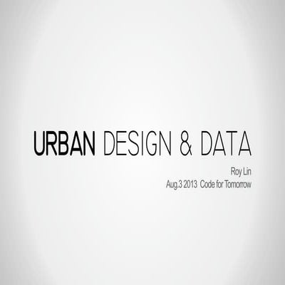 Urban design & data