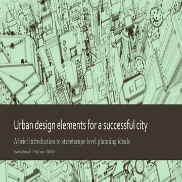 Urban design elements for a successful city