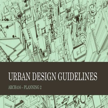 Urban Design Guidelines