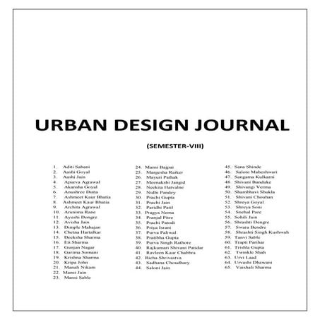 Urban design journal 