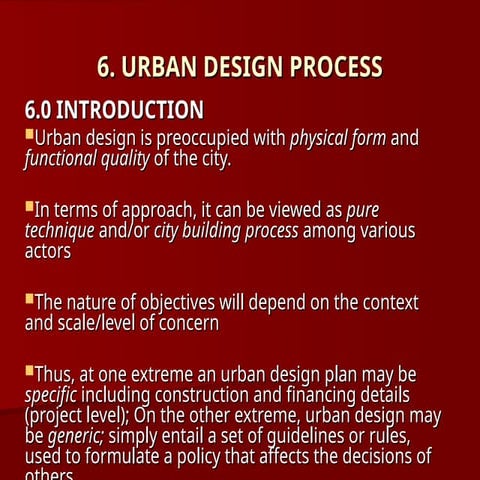 Urban Design at different levels of Planning | PPTX