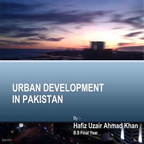 Urban development in pakistan