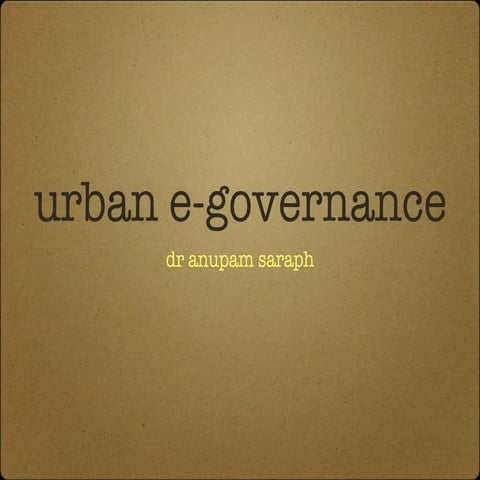 Urban e governance