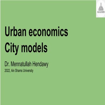 Urban Economics - city models - Ain shams university.pdf