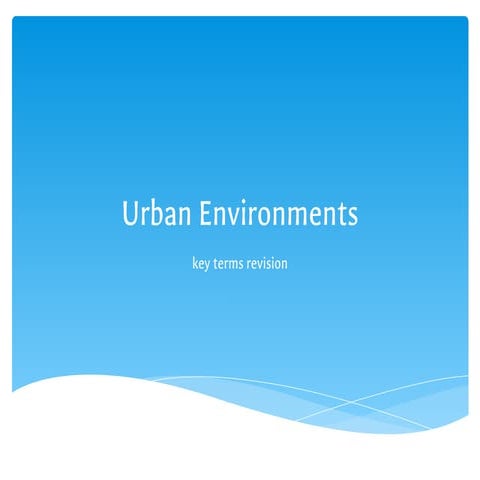 Urban Environments - IB 